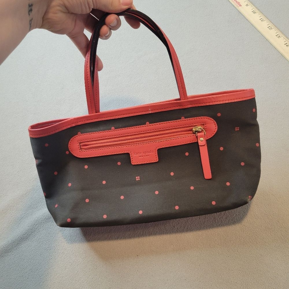 Kate spade Red Black Mini Polka dot / logo design